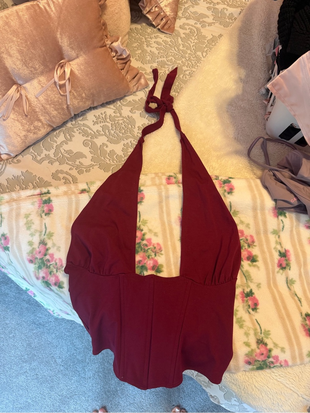 Halter going out corset top